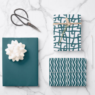 Solid colour Oceanic Teal Wrapping Paper Sheet