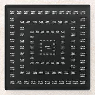 Solid Colour of Pure Black Template Glass Coaster