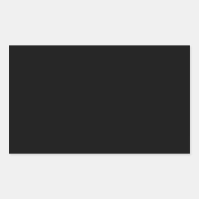 Solid Colour of Pure Black Template Rectangular Sticker (Front)