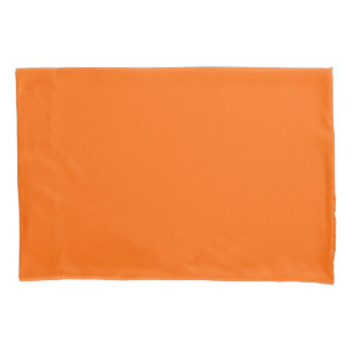 Solid colour orange pillowcase