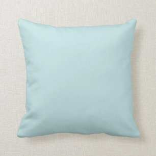 Solid colour pale aqua blue cushion