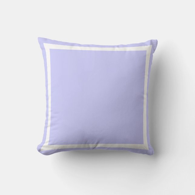Solid colour pastel lavender light Purple pillow (Front)