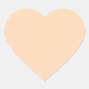 Solid Colour Peach Puff Heart Sticker