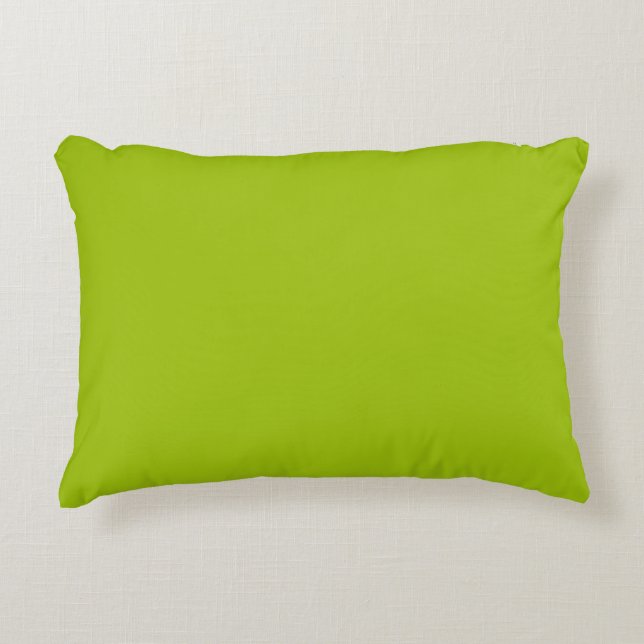 solid colour pistachio green decorative cushion (Front)