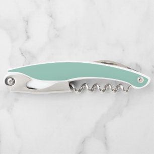 Solid colour plain Amazonite pastel green Corkscrew