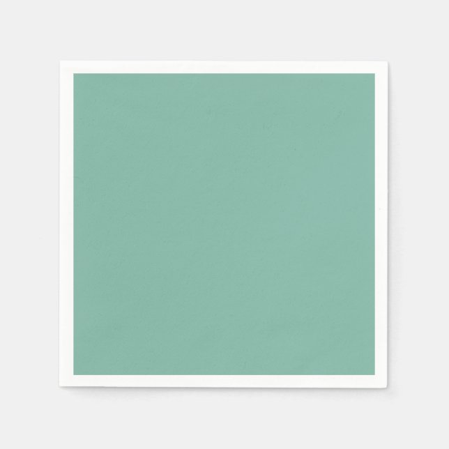 Solid colour plain Amazonite pastel green Napkin (Front)