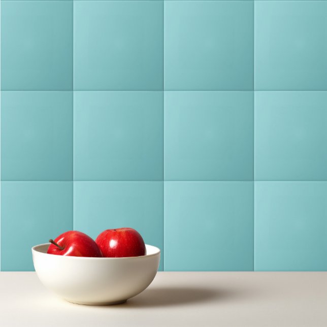 Solid colour plain Aqua Splash blue Ceramic Tile (Creator Uploaded)