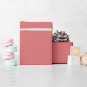Solid colour plain Begonia red Wrapping Paper