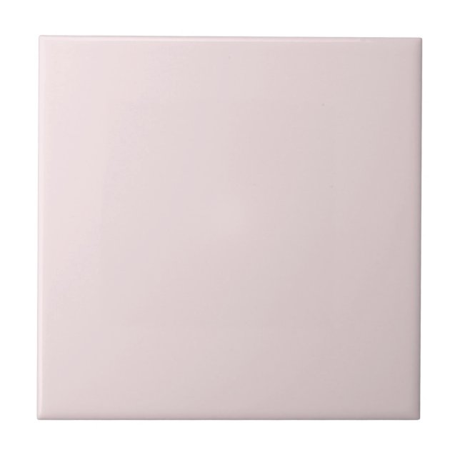 Solid colour plain blushing pink ceramic tile (Front)