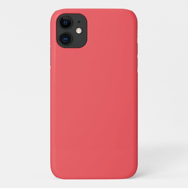 Solid colour plain bright coral Case-Mate iPhone case (Back)
