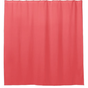 Solid colour plain bright coral shower curtain
