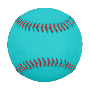 Solid colour plain bright turquoise baseball