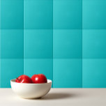 Solid colour plain bright turquoise ceramic tile<br><div class="desc">Solid colour plain bright turquoise design.</div>