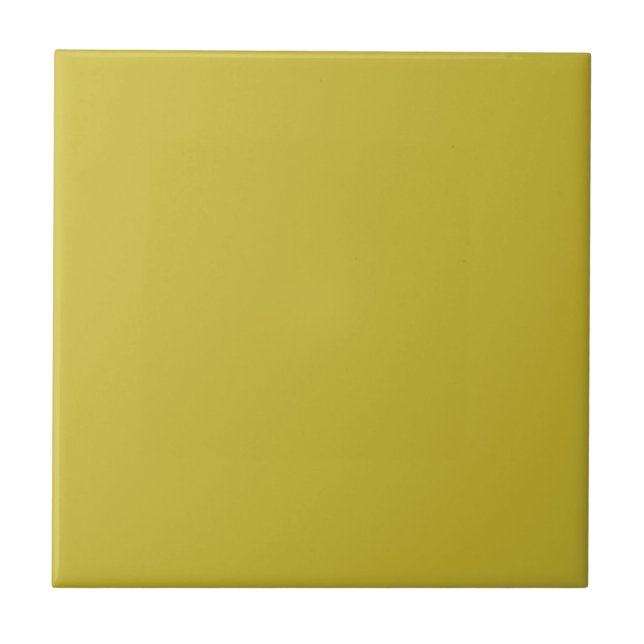 Solid colour plain bright yellow green Snake Eye Ceramic Tile (Front)