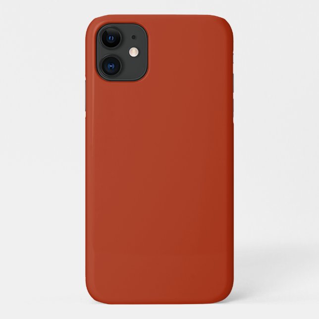 Solid colour plain burnt orange red Case-Mate iPhone case (Back)