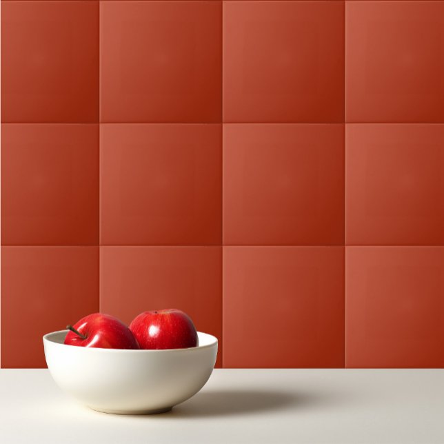 Solid colour plain burnt orange red ceramic tile (Creator Uploaded)