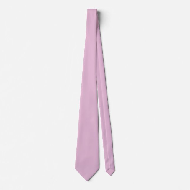 Solid colour plain candy pink tie (Front)