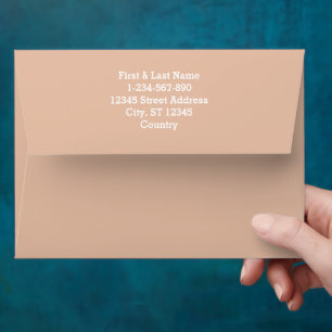Solid colour plain Cashmere beige Envelope
