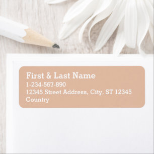Solid colour plain Cashmere beige Return Address Label