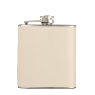 Solid colour plain Champagne beige Hip Flask