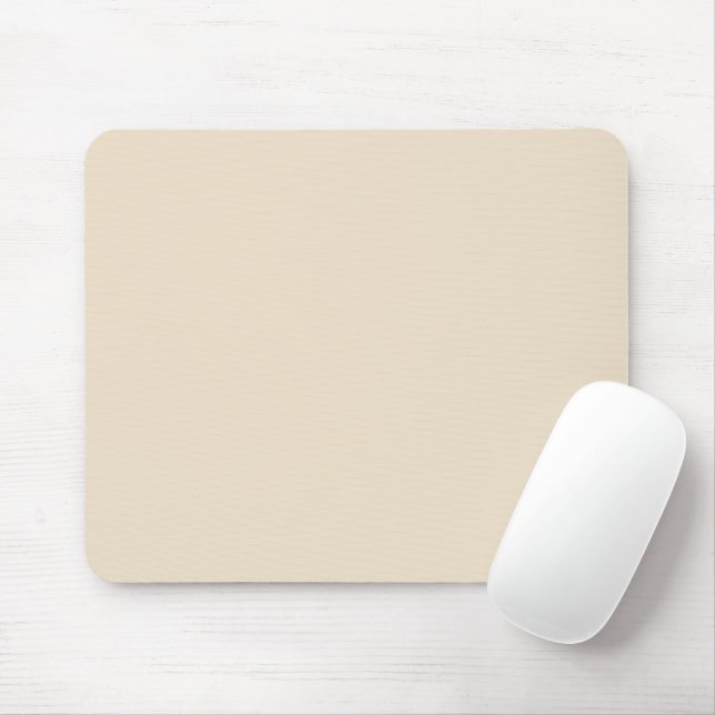 Solid colour plain Champagne beige Mouse Pad (With Mouse)