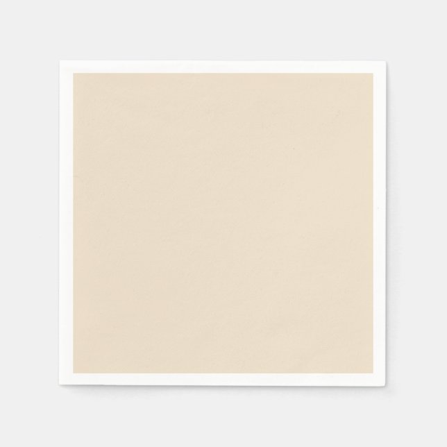 Solid colour plain Champagne beige Napkin (Front)