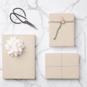 Solid colour plain Champagne beige Wrapping Paper Sheet