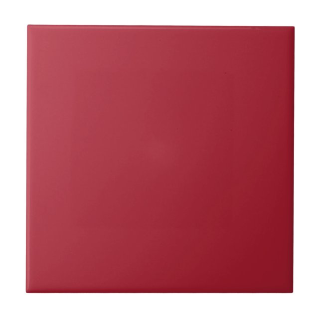 Solid colour plain Christmas red Ceramic Tile (Front)