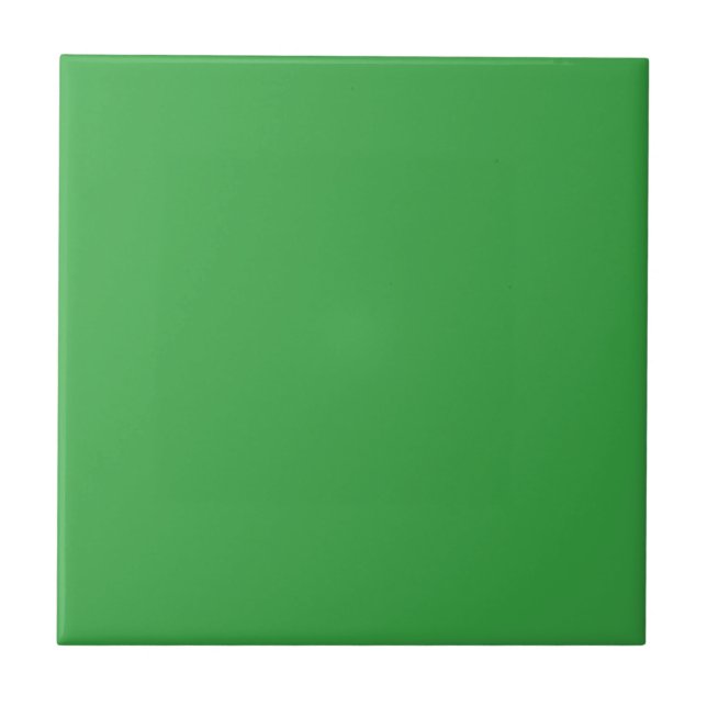 Solid colour plain Classic Green Ceramic Tile (Front)