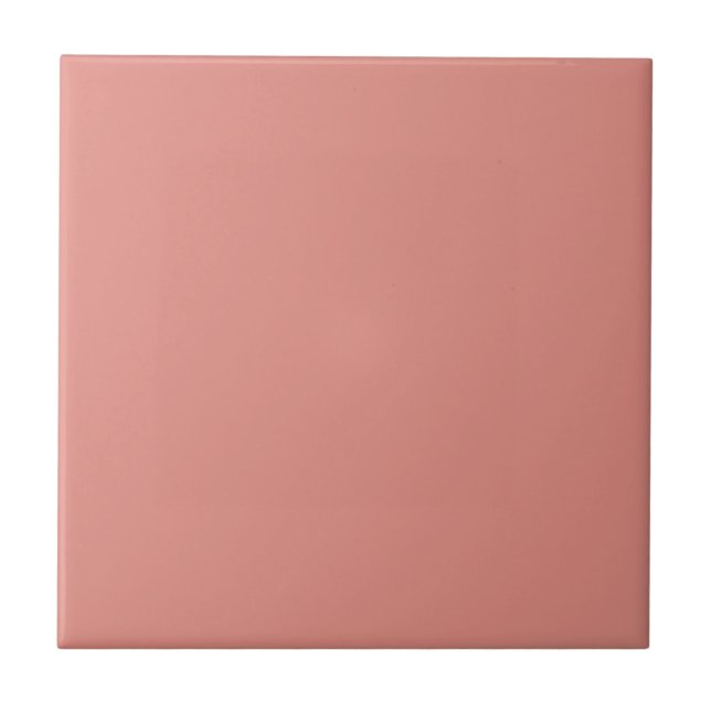 Solid colour plain Coral Haze Ceramic Tile (Front)