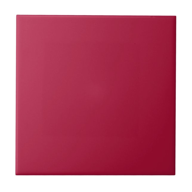 Solid colour plain Crimson Red Ceramic Tile (Front)