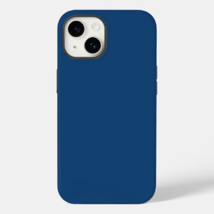 Solid colour plain dark blue Winter night Skies Case-Mate iPhone 14 Case