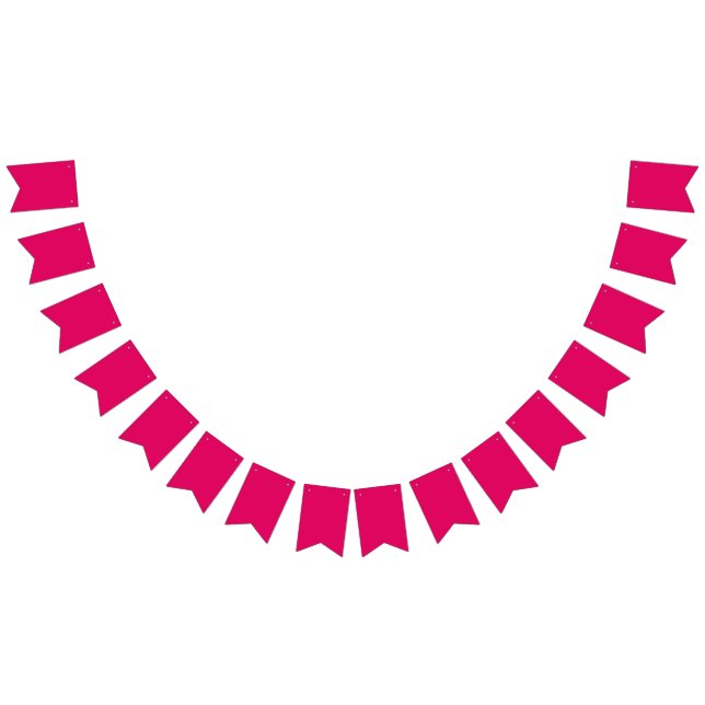 Solid colour plain dark bright pink bunting  (All)