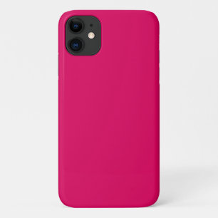 Solid colour plain dark bright pink iPhone 11 case