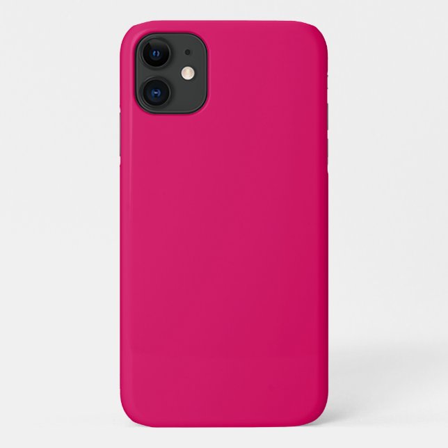 Solid colour plain dark bright pink Case-Mate iPhone case (Back)