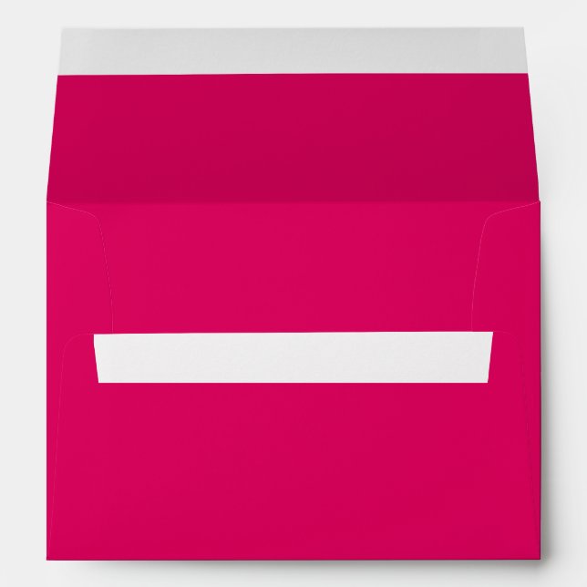 Solid colour plain dark bright pink envelope (Back (Bottom))