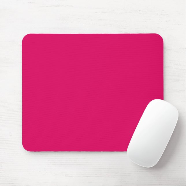 Solid colour plain dark bright pink mouse pad (With Mouse)