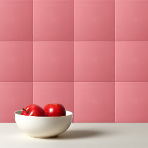 Solid colour plain Dark Coral pink Ceramic Tile