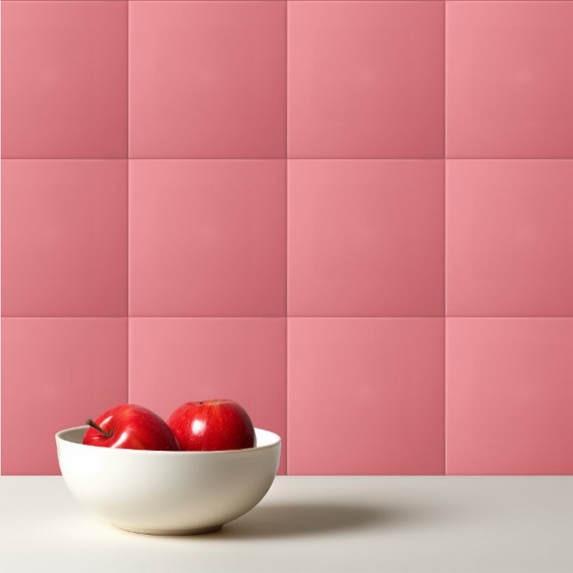  Solid colour plain Dark Coral pink Ceramic Tile (Creator Uploaded)