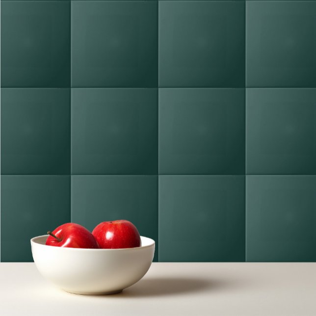 Solid colour plain dark emerald green ceramic tile (Creator Uploaded)