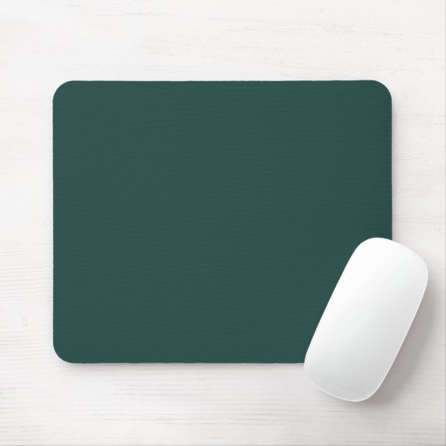 Solid colour plain dark emerald green mouse pad (With Mouse)