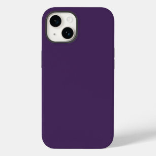 Solid colour plain dark purple acai berry Case-Mate iPhone 14 case
