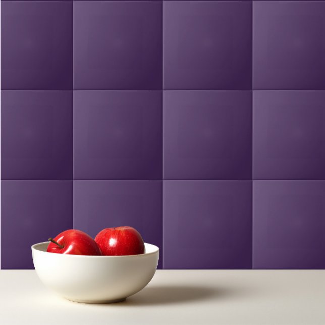 Solid colour plain dark purple acai berry ceramic tile (Creator Uploaded)