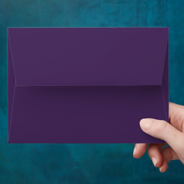 Solid colour plain dark purple acai berry envelope (Hand)