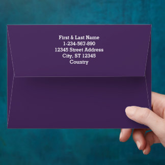 Solid colour plain dark purple acai berry envelope