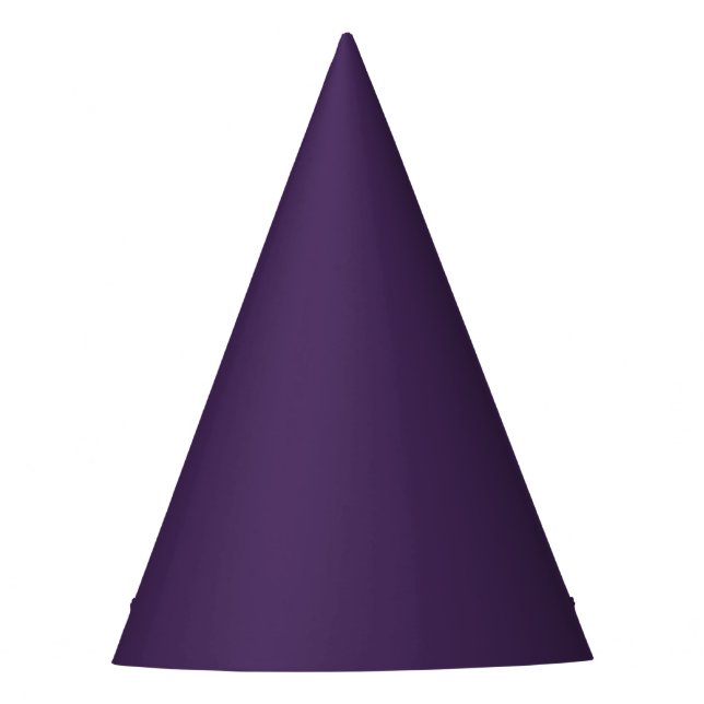 Solid colour plain dark purple acai berry party hat (Front)
