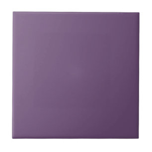 Solid colour plain dark purple mauve ceramic tile