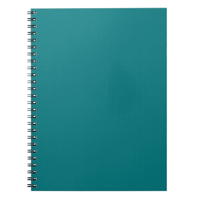  Solid colour plain Deep Aqua teal Notebook (Front)