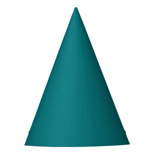  Solid colour plain Deep Aqua teal Party Hat (Front)