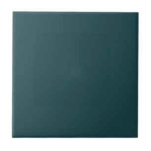 Solid colour plain Deep Teal Ceramic Tile
